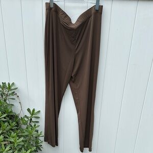 Susan Graver Brown Liquid Knit Pants